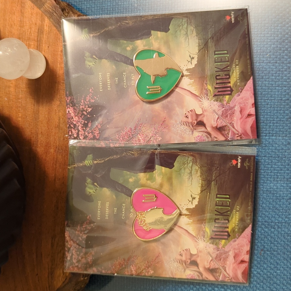 Wicked Musical Enamel Pins - Pink & Green